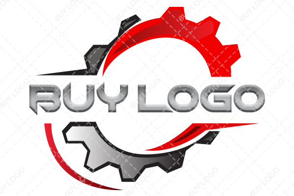 3D Abstract of a Mechanical Tooth Logo